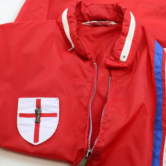 Vintage FIFA England UK Flag Soccer Football Windbreaker Zip Shell Jacket (XL) - Picture 3 of 8